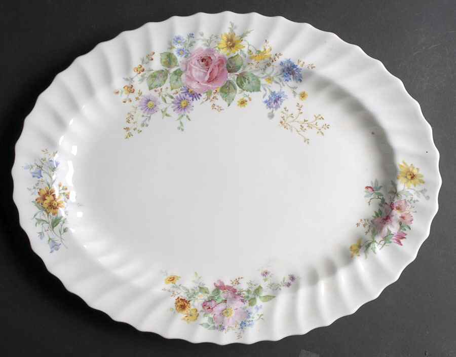Arcadia (Older, Green Backstamp) 16" Oval Serving Platter by Royal Doulton-1