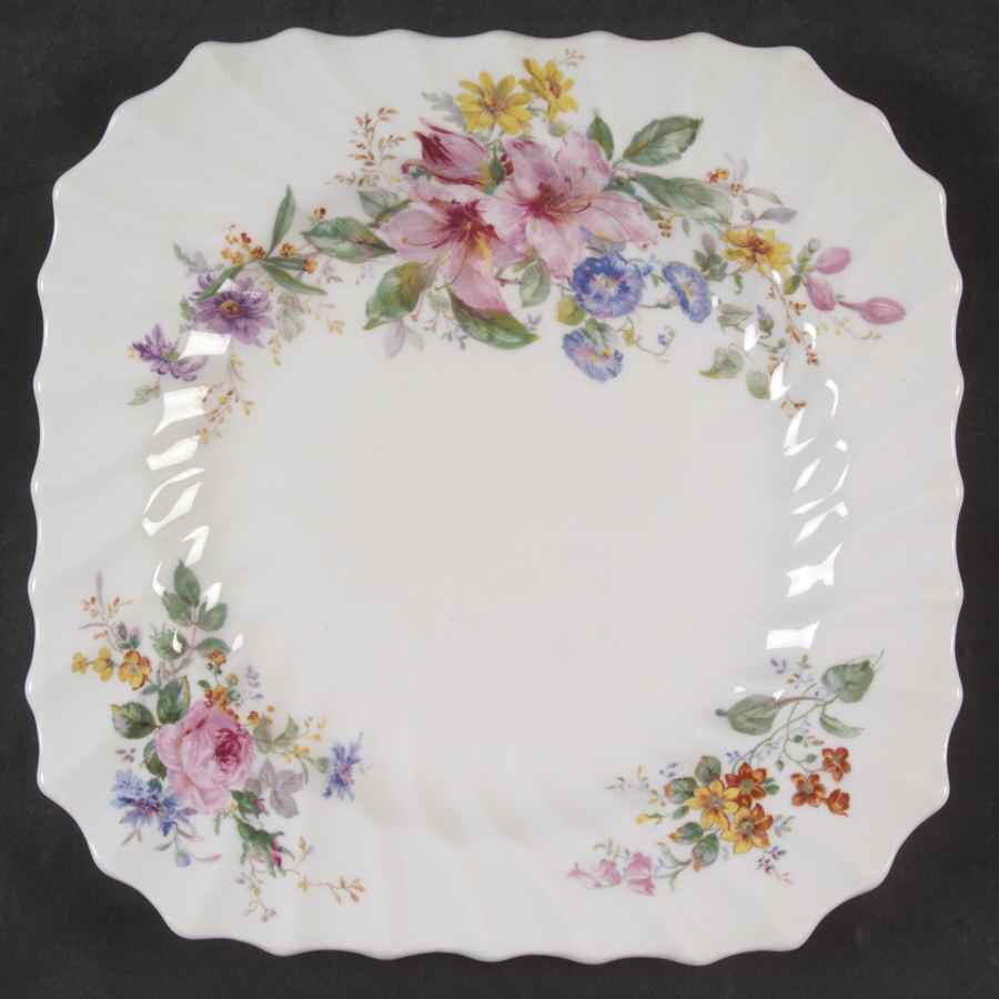 Arcadia (Older, Green Backstamp) Square Salad Plate by Royal Doulton-1