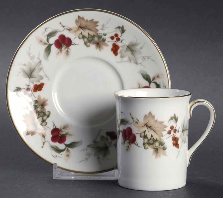 Ardon Flat Demitasse Cup & Saucer Set by Royal Doulton-1