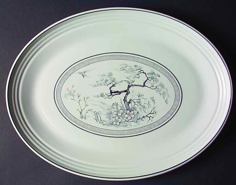 Asian Dawn 16" Oval Serving Platter by Royal Doulton-1