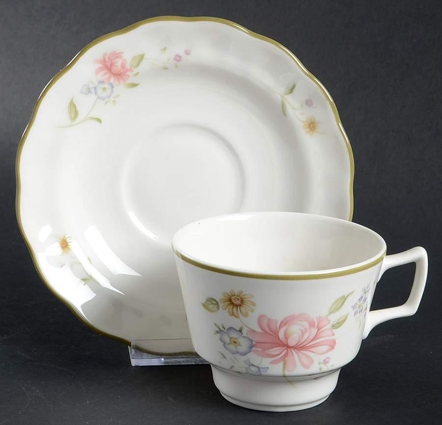 Ashbourne Flat Cup & Saucer Set by Royal Doulton-1
