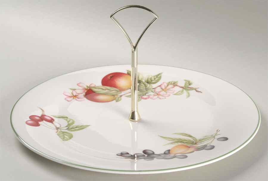 Ashberry Round Serving Plate with Handle (DP) by Royal Doulton-1