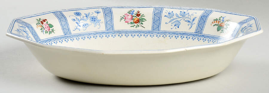 Astbury (Blue, Multicolor) 10" Oval Vegetable Bowl by Royal Doulton-1