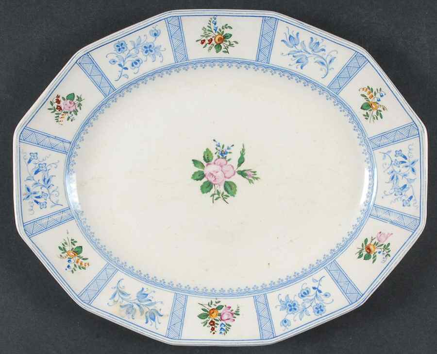 Astbury (Blue, Multicolor) 11" Oval Serving Platter by Royal Doulton-1
