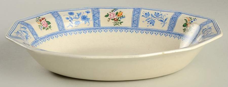 Astbury (Blue, Multicolor) 10" Oval Vegetable Bowl by Royal Doulton-1