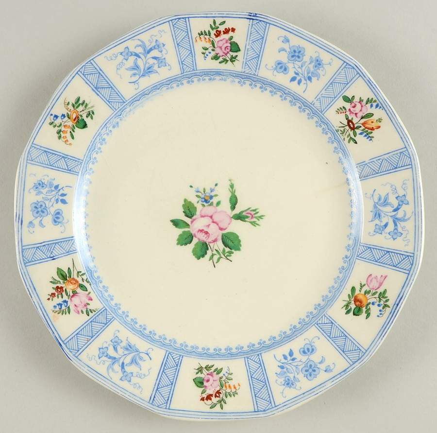 Astbury (Blue, Multicolor) Luncheon Plate by Royal Doulton-1
