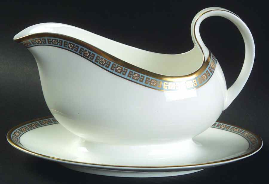 Athens Gravy Boat with Attached Underplate by Royal Doulton-1