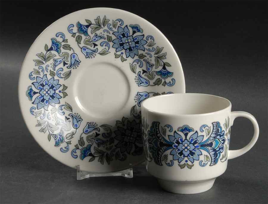 Atlantis Flat Cup & Saucer Set by Royal Doulton-1