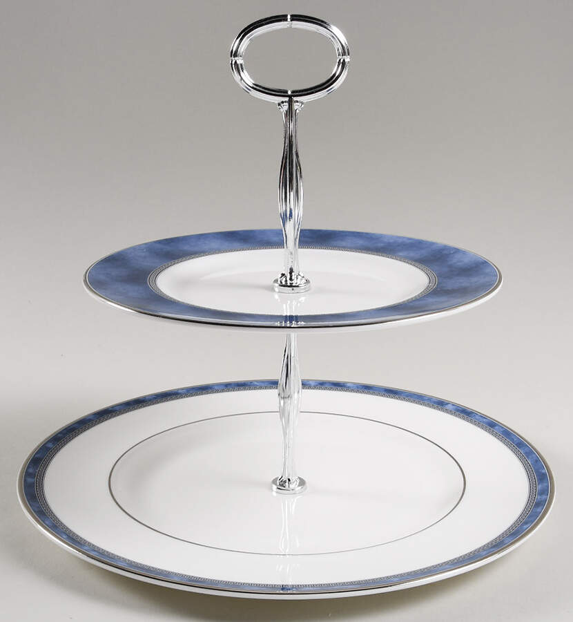 Atlanta 6 5/8"-10"  2 Tiered Serving Tray (Dp, Sp) HC by Royal Doulton-1