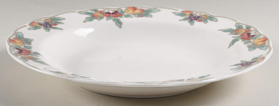 Autumn Fruits Large Rim Soup Bowl by Royal Doulton-1