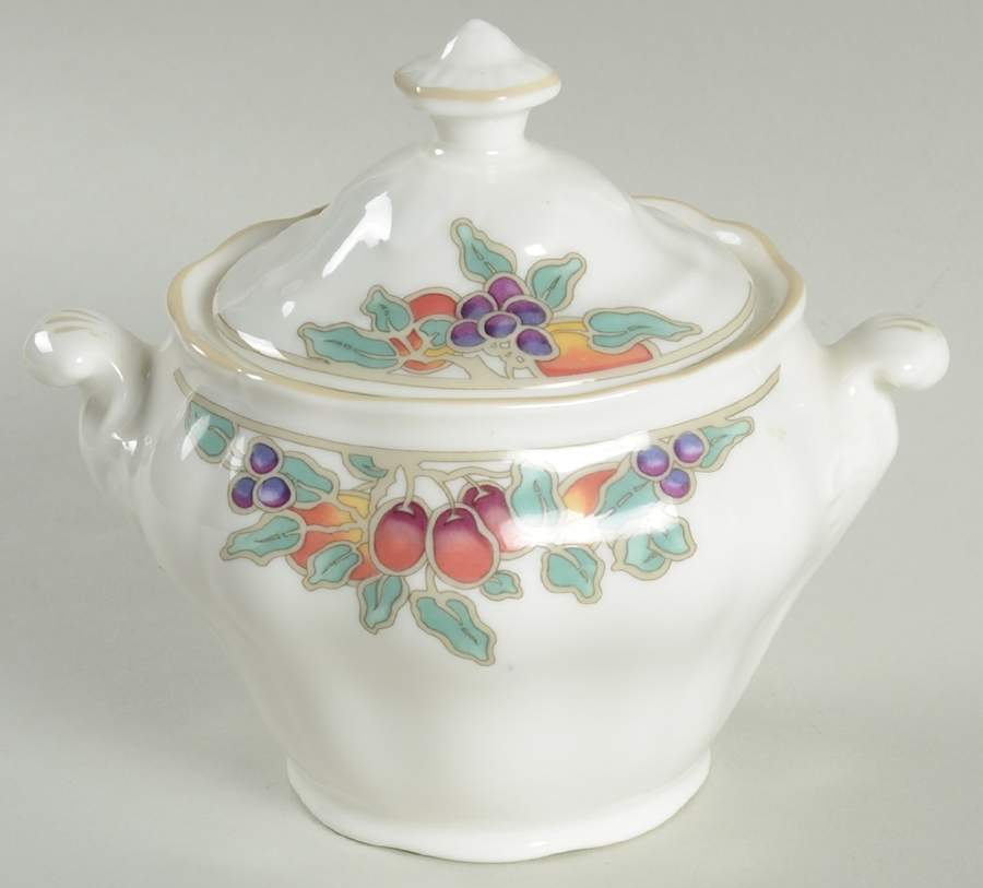 Autumn Fruits Sugar Bowl & Lid by Royal Doulton-1