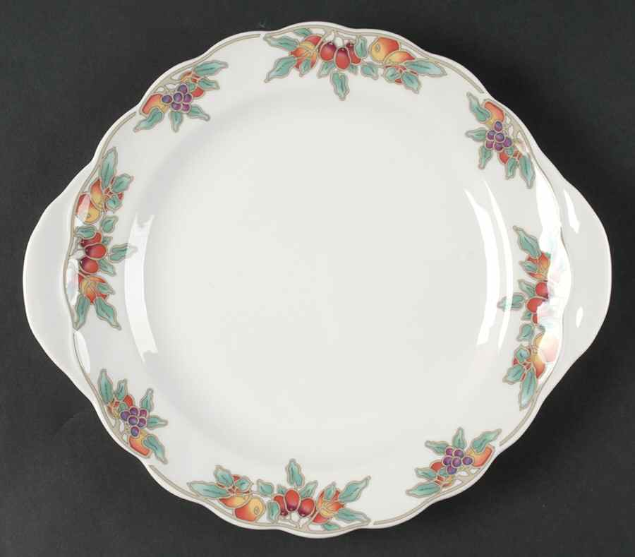Autumn Fruits Handled Cake Plate by Royal Doulton-1