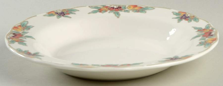 Autumn Fruits Large Rim Soup Bowl by Royal Doulton-1