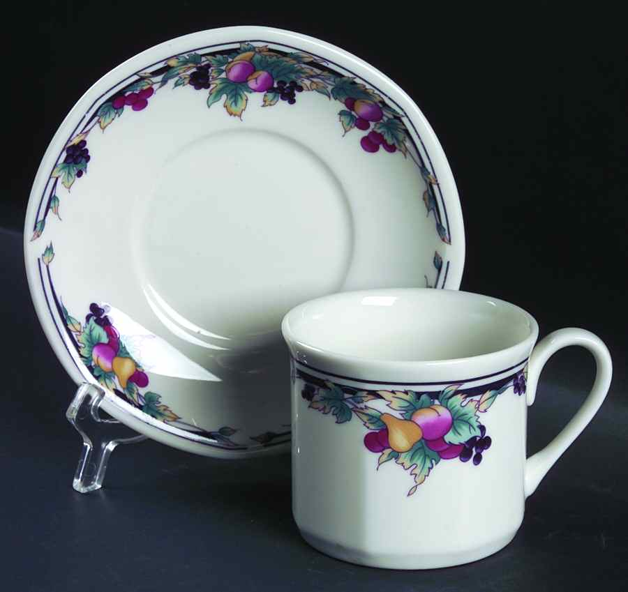 Autumn's Glory Flat Cup & Saucer Set by Royal Doulton-1