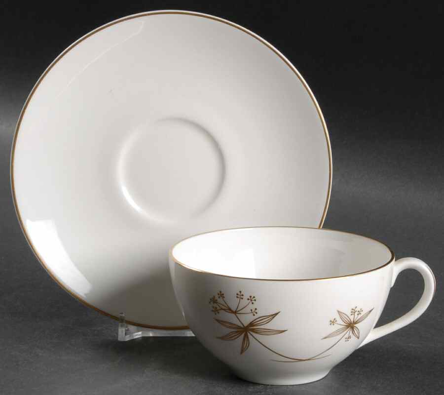 Auriel Flat Cup & Saucer Set by Royal Doulton-1