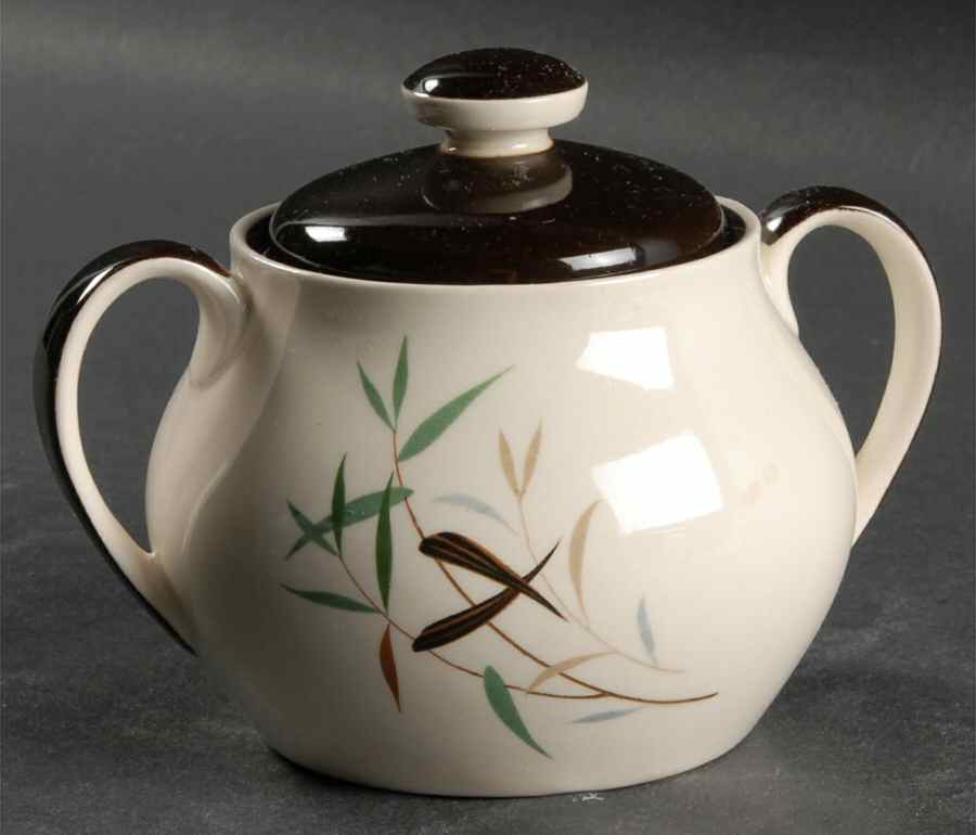 Bamboo Sugar Bowl & Lid by Royal Doulton-1