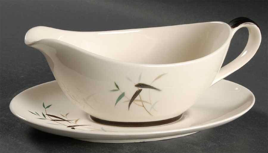 Bamboo Gravy Boat & Underplate by Royal Doulton-1