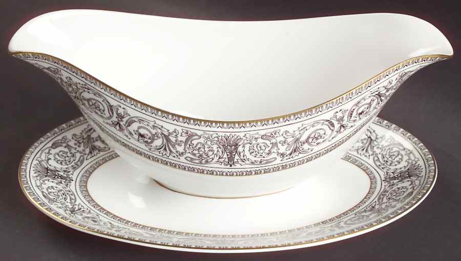 Baronet Gravy Boat with Attached Underplate by Royal Doulton-1