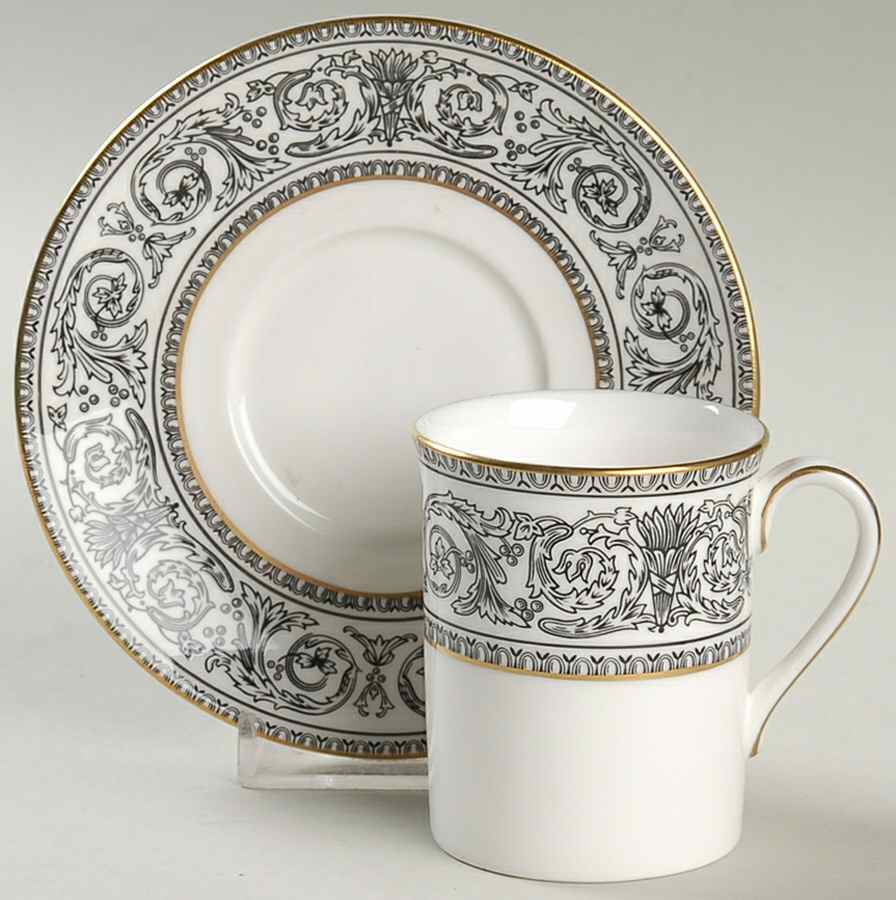 Baronet Flat Demitasse Cup & Saucer Set by Royal Doulton-1