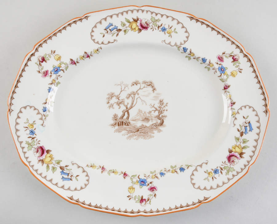 The Beaufort (Center Design) 15" Oval Serving Platter by Royal Doulton-1