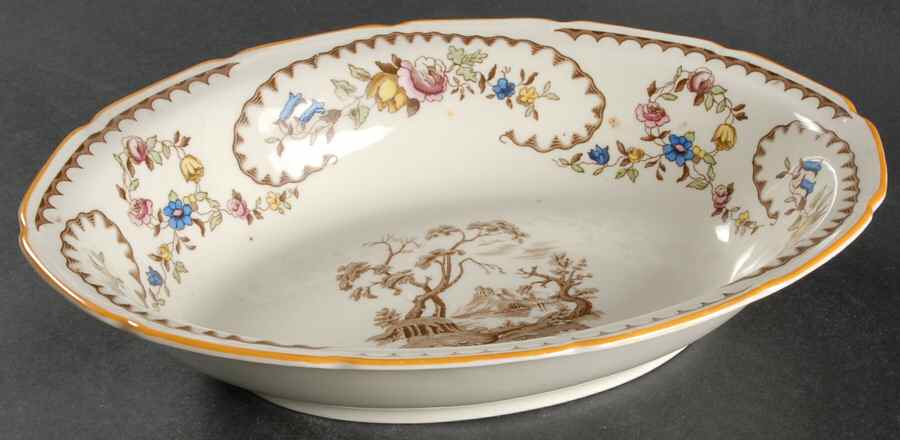 The Beaufort (Center Design) 10" Oval Vegetable Bowl by Royal Doulton-1