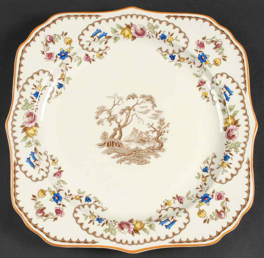 The Beaufort (Center Design) 12" Square Chop Plate by Royal Doulton-1