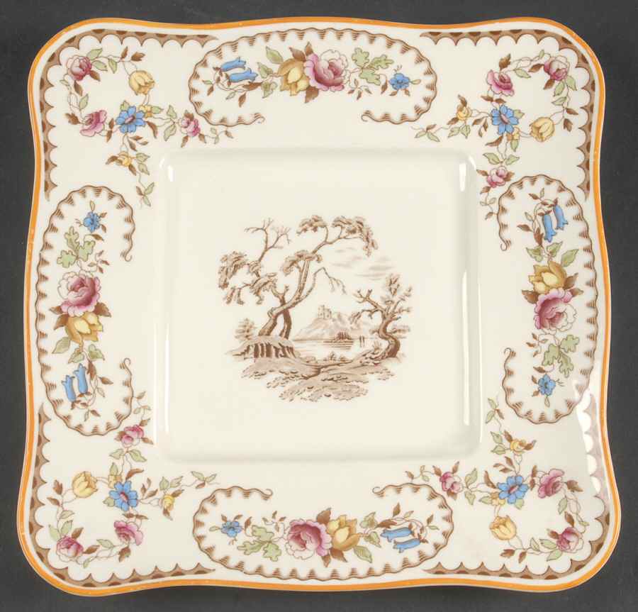 The Beaufort (Center Design) Square Cake Plate by Royal Doulton-1