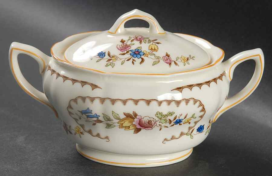The Beaufort (Center Design) Sugar Bowl & Lid by Royal Doulton-1