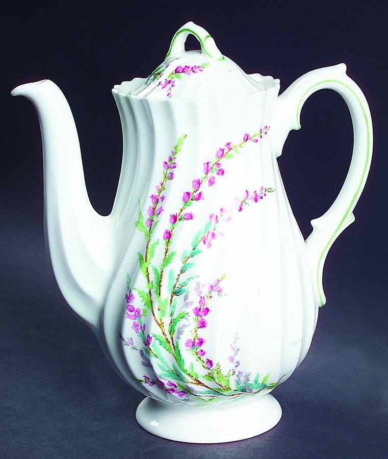 Bell Heather (Scalloped, No Trim) Mini Coffee Pot & Lid by Royal Doulton-1