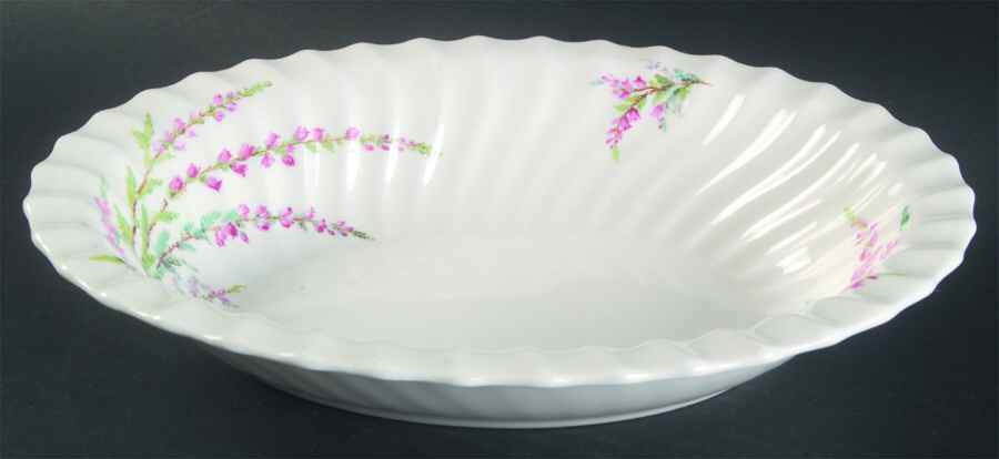 Bell Heather (Scalloped, No Trim) 10" Oval Vegetable Bowl by Royal Doulton-1