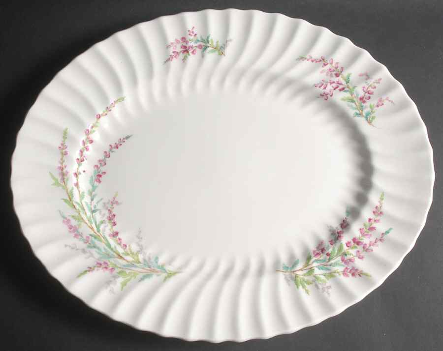 Bell Heather (Scalloped, No Trim) 17" Oval Serving Platter by Royal Doulton-1