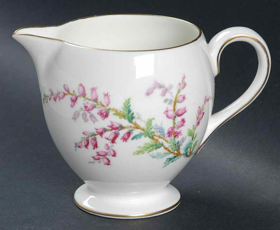 Bell Heather (Smooth, Gold Trim) Creamer by Royal Doulton-1