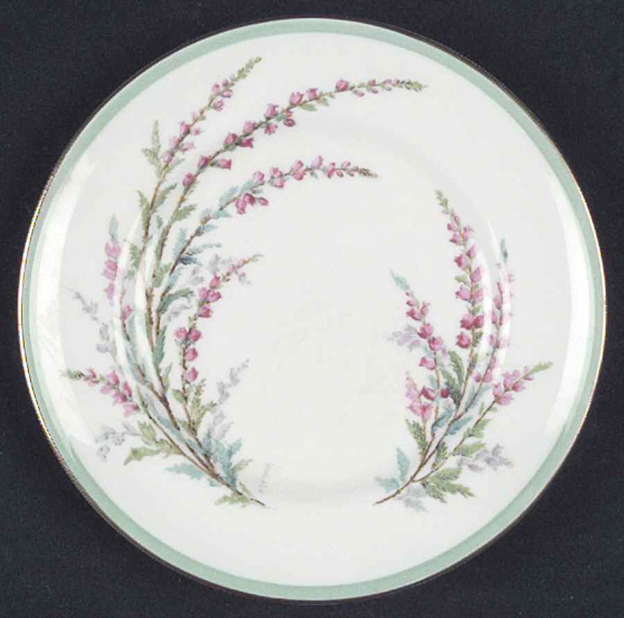 Bell Heather (Green Band, Gold Trim) Bread & Butter Plate by Royal Doulton-1