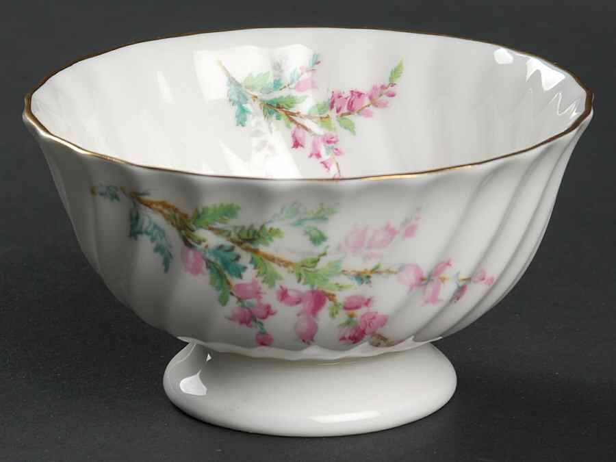 Bell Heather (Scalloped, Gold Trim) Open Sugar Bowl by Royal Doulton-1