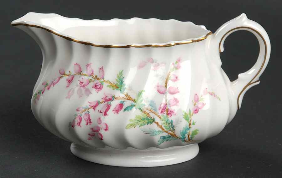 Bell Heather (Scalloped, Gold Trim) Creamer by Royal Doulton-1