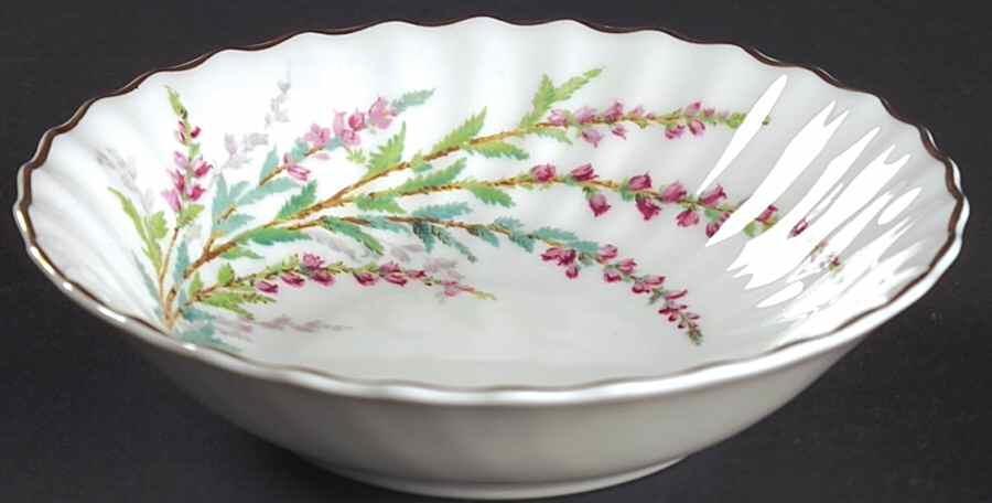 Bell Heather (Scalloped, Gold Trim) Fruit/Dessert (Sauce) Bowl by Royal Doulton-1