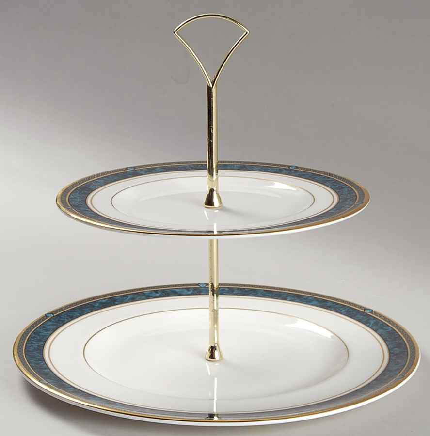 Biltmore 2 Tiered Serving Tray (Dinner & Salad Plate) by Royal Doulton-1