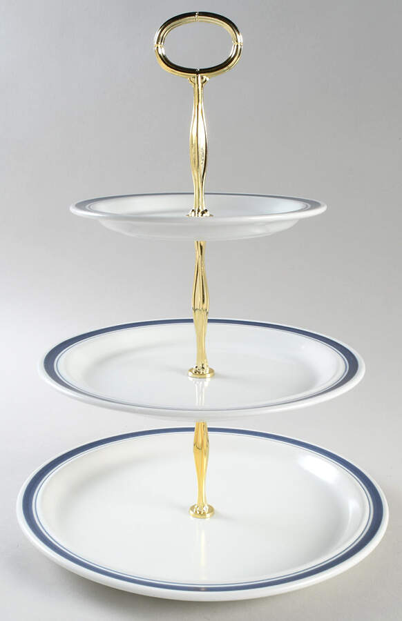 Biscay 13 7/8"-14 1/4" 3-Tiered Serving Tray(DP,SP,BB) HC by Royal Doulton-1