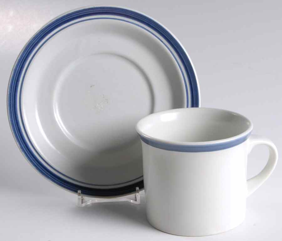 Biscay Flat Cup & Saucer Set by Royal Doulton-1