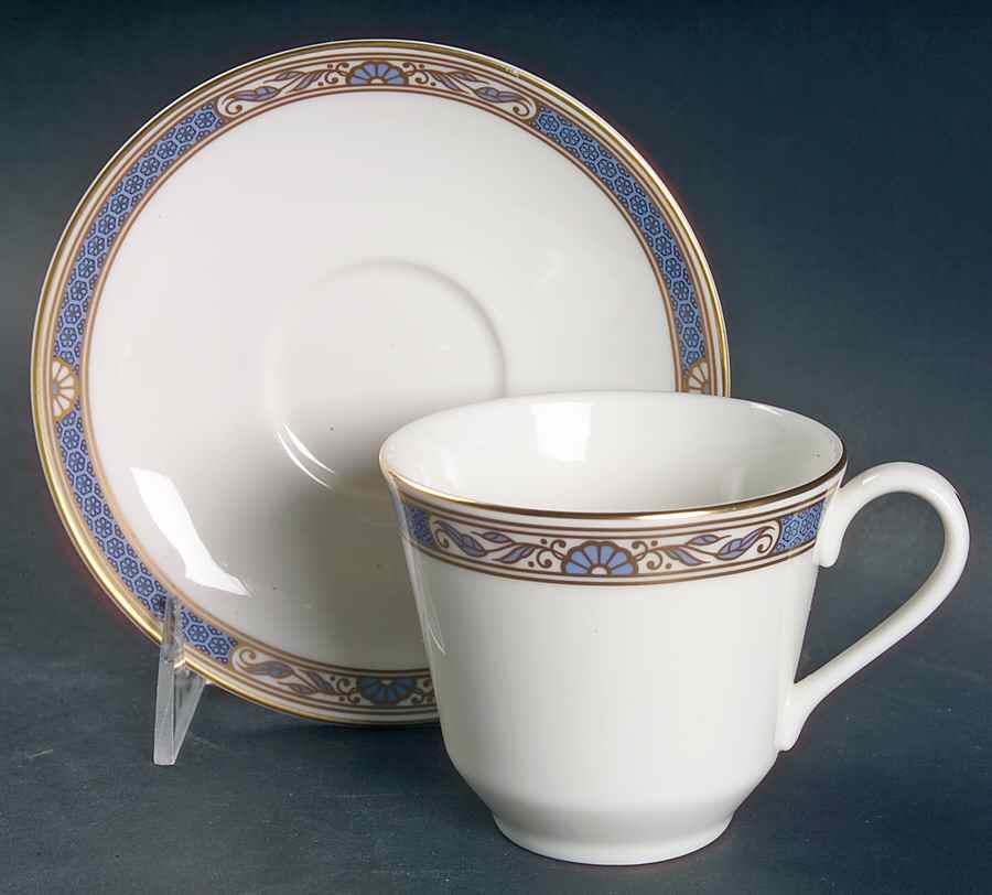 Biscayne Flat Cup & Saucer Set by Royal Doulton-1