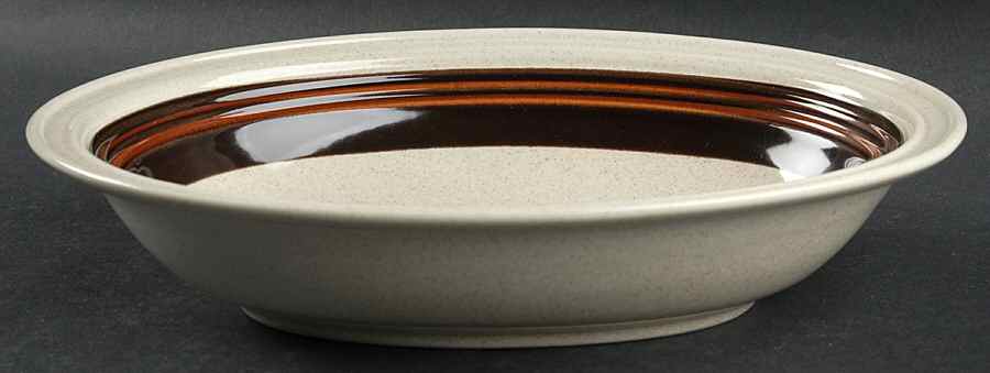 Bistro Brown 10" Oval Vegetable Bowl by Royal Doulton-1