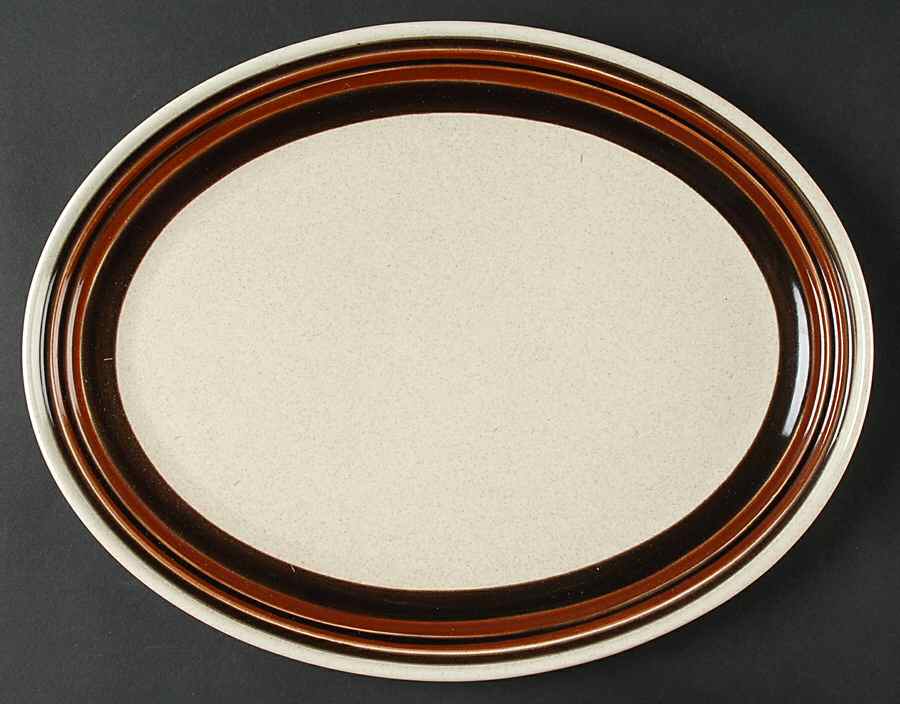 Bistro Brown 13" Oval Serving Platter by Royal Doulton-1