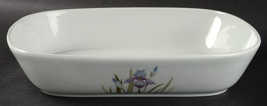 Blue Iris 10'' Oblong Roaster by Royal Doulton-1