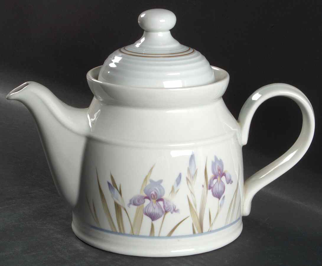 Blue Iris Teapot & Lid by Royal Doulton-1
