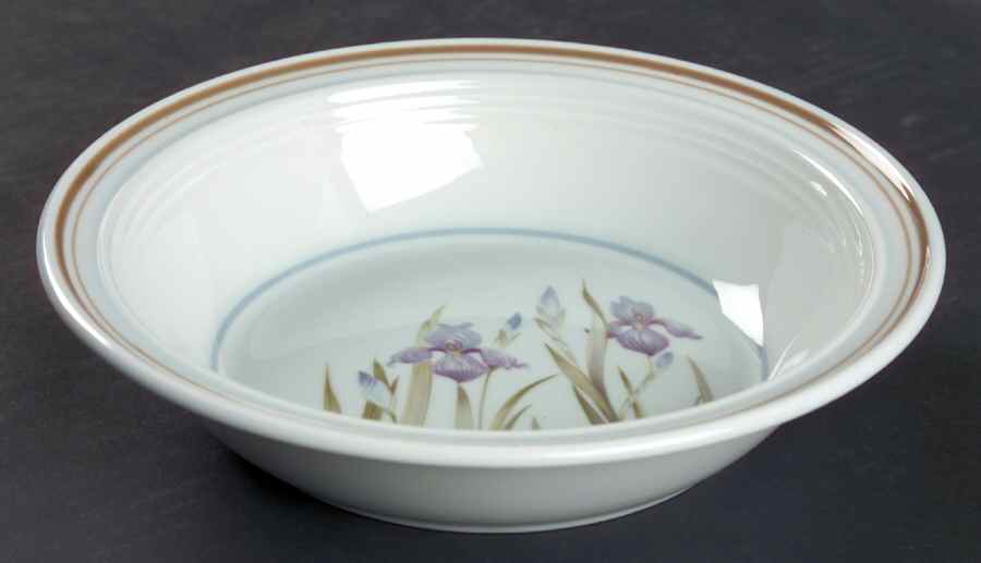 Blue Iris Rim Soup Bowl by Royal Doulton-1