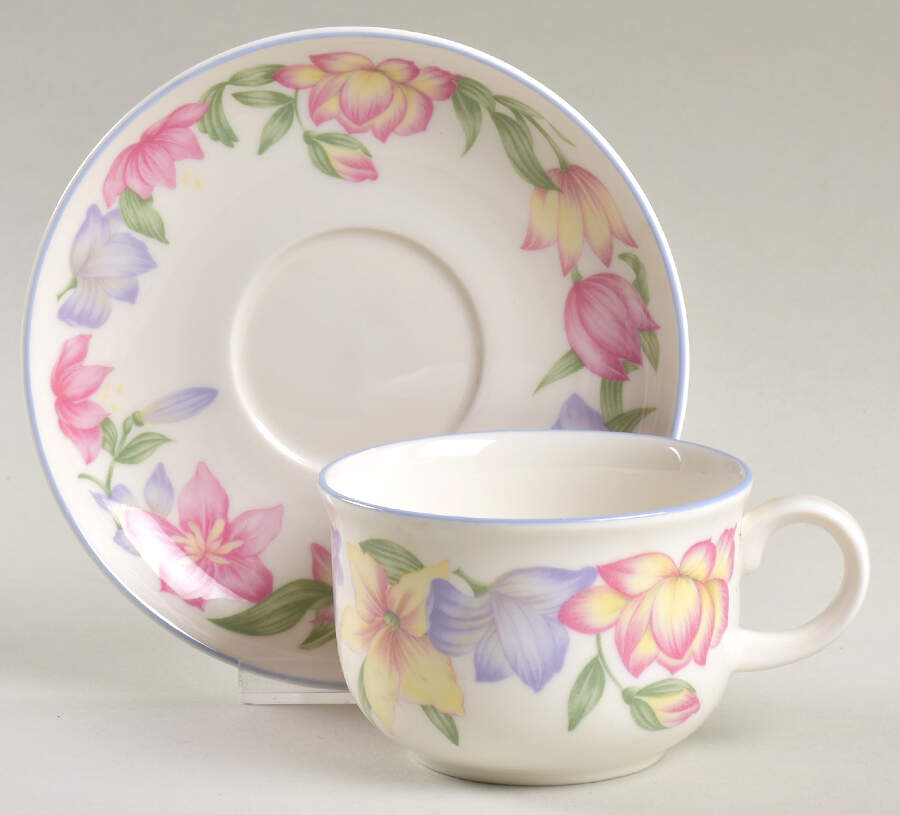 Blooms Breakfast Cup & Saucer Set by Royal Doulton-1