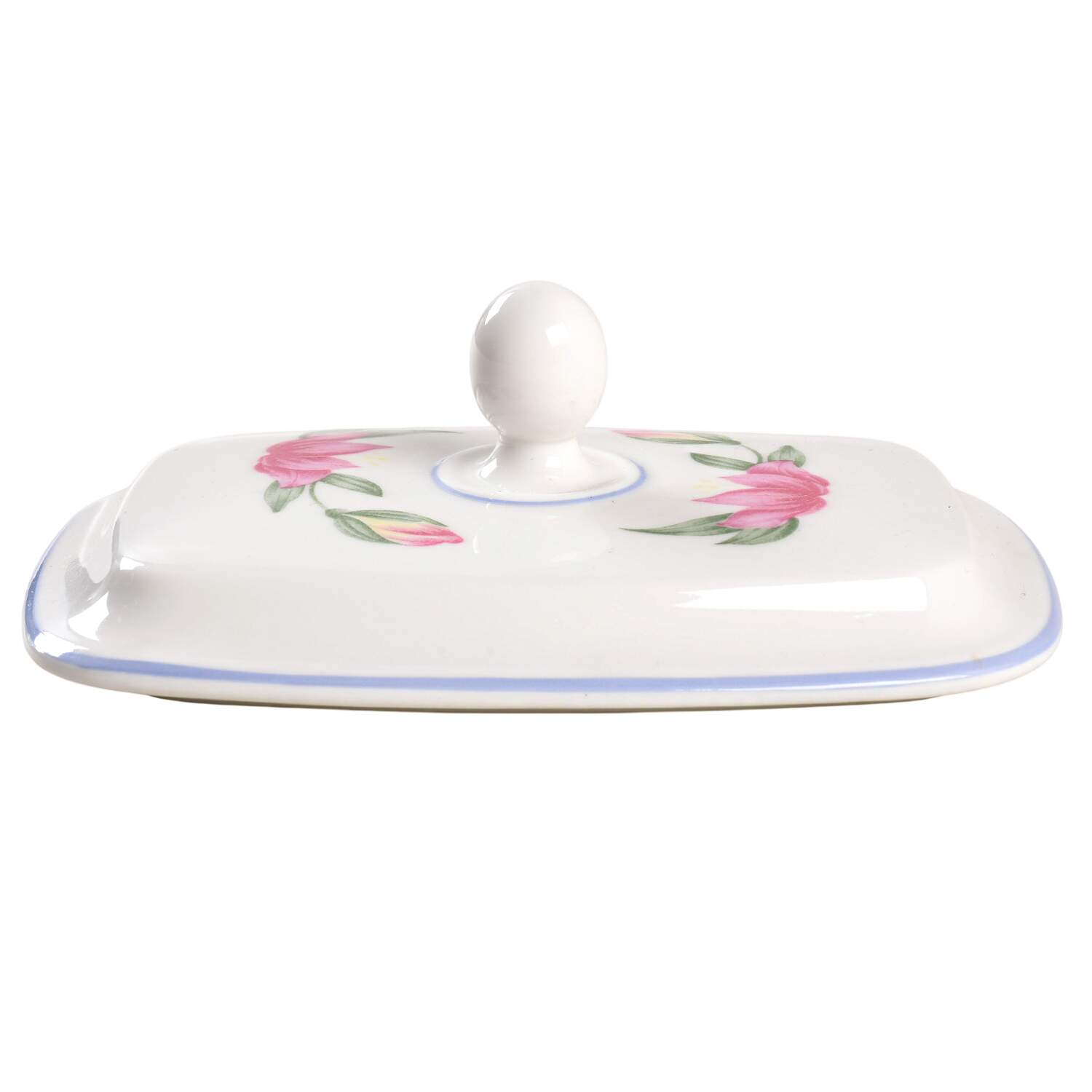 Blooms Lid for 1/4 Lb Butter by Royal Doulton-1