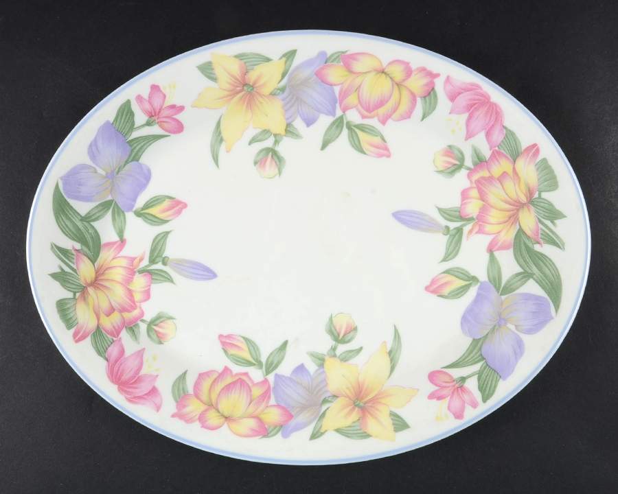 Blooms 13" Oval Serving Platter by Royal Doulton-1