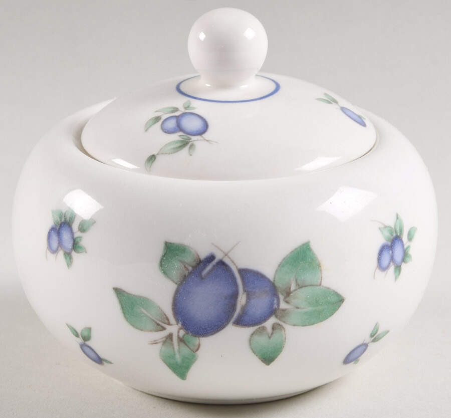 Blueberry Sugar Bowl & Lid by Royal Doulton-1