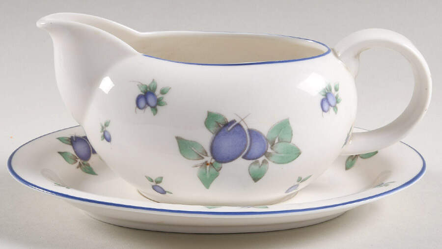 Blueberry Gravy Boat & Underplate by Royal Doulton-1